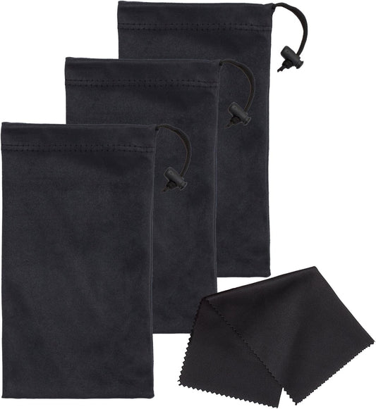 Premium Quality Microfiber Sunglasses Pouch with Spring Fastener